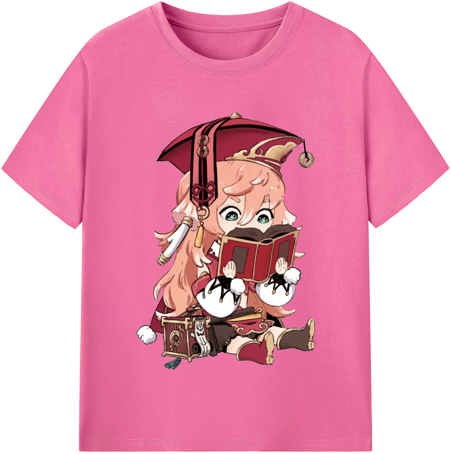 げんし神 ヤンフェイ genshin Yanfei レディースカジュアルプリントTシャツ（綿100％）